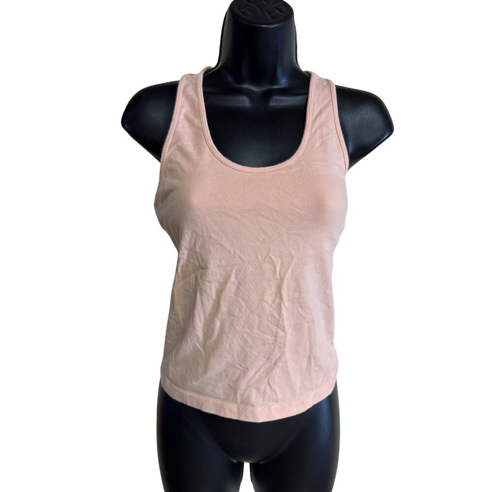 Victorias Secret Sport Pink Racerback Tank Top S Cotton & Spandex
